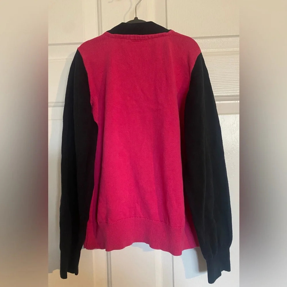 Disney Mickey and Minnie Mouse Kids Cashmere Cardigan Size 9/10 Pink Embroidered - Picture 6 of 6